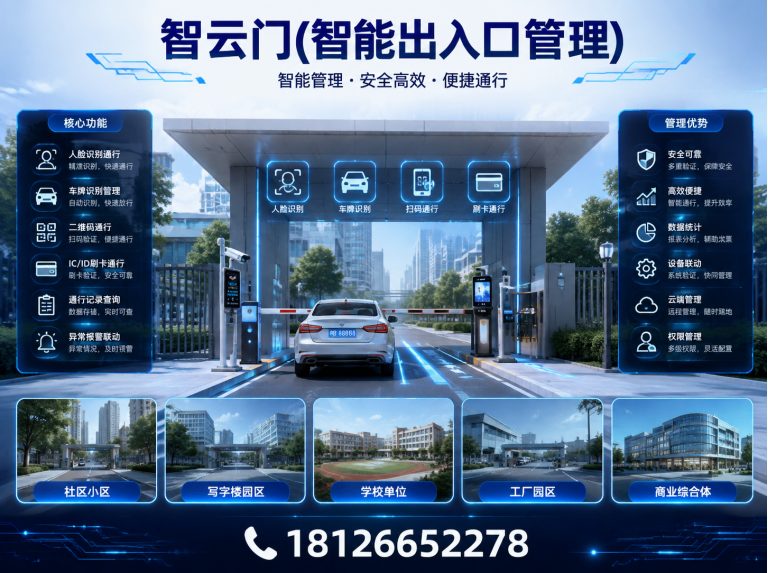 高明区智能出入口管理展示图